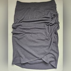 Aritzia Wifred Women's Gray Ruched Wrap Skirt